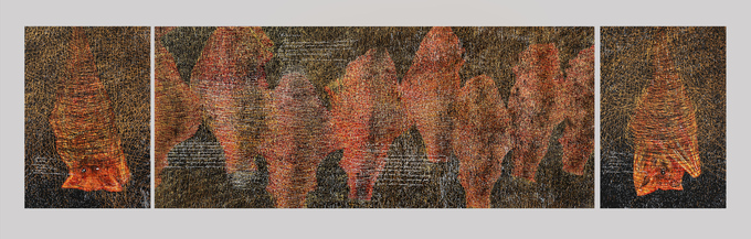 Зоя Орлова, «Коконы», триптих, 2014-2016 Фото предоставлено Институтом проблем современного искусства